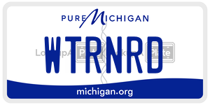 WTRNRD license plate in Michigan