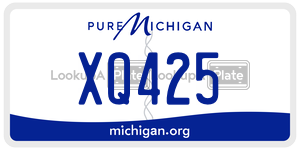 XQ425 license plate in Michigan