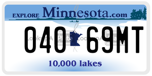 04069MT license plate in Minnesota
