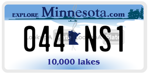 044NS1  license plate in MN