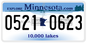 05210623  license plate in MN