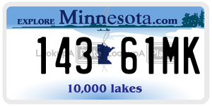 14361MK license plate in Minnesota