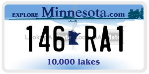 146RA1  license plate in MN