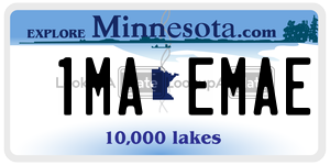 1MAEMAE  license plate in MN