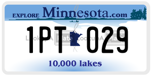 1PT029  license plate in MN