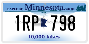 1RP798 license plate in Minnesota