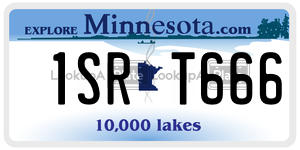 1SRT666  license plate in MN