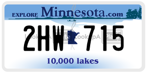 2HW715 license plate in Minnesota