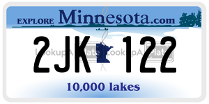 2JK122 license plate in Minnesota