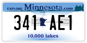 341AE1 license plate in Minnesota