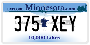 375XEY license plate in Minnesota