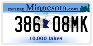 38608MK license plate in Minnesota