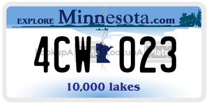 4CW023  license plate in MN