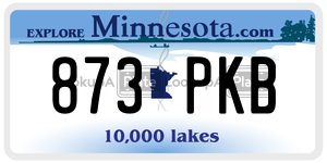 873PKB license plate in Minnesota