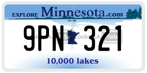 9PN321 license plate in Minnesota