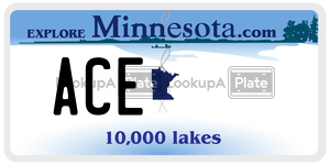 ACE  license plate in MN