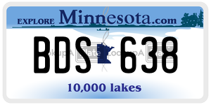 BDS638 license plate in Minnesota