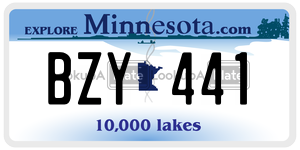 BZY441 license plate in Minnesota