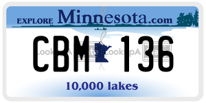 CBM136  license plate in MN