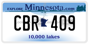 CBR409 license plate in Minnesota
