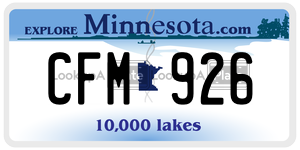 CFM926 license plate in Minnesota