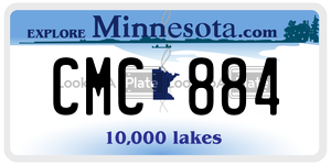 CMC884 license plate in Minnesota