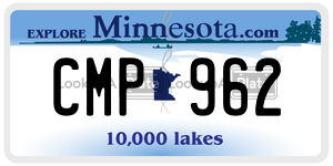 CMP962 license plate in Minnesota