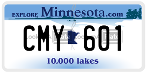 CMY601  license plate in MN