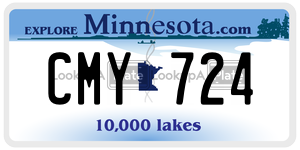 CMY724  license plate in MN
