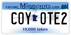COYOTE2  license plate in MN