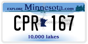 CPR167 license plate in Minnesota