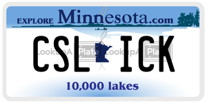 CSLICK license plate in Minnesota