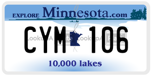 CYM106  license plate in MN
