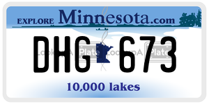 DHG673 license plate in Minnesota