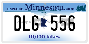 DLG556 license plate in Minnesota