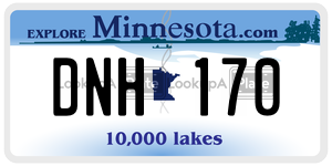 DNH170  license plate in MN