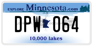 DPW064  license plate in MN