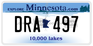 DRA497  license plate in MN