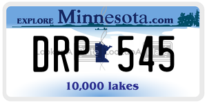 DRP545 license plate in Minnesota