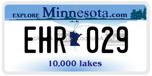 EHR029 license plate in Minnesota