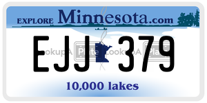 EJJ379 license plate in Minnesota
