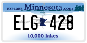 ELG428  license plate in MN
