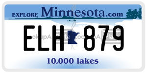 ELH879  license plate in MN
