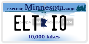 ELTIO license plate in Minnesota