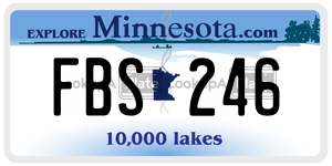 FBS246  license plate in MN