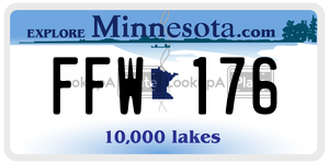 FFW176 license plate in Minnesota