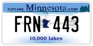FRN443  license plate in MN