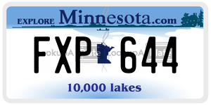 FXP644  license plate in MN