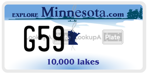 G59 license plate in Minnesota
