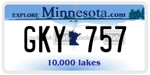 GKY757 license plate in Minnesota